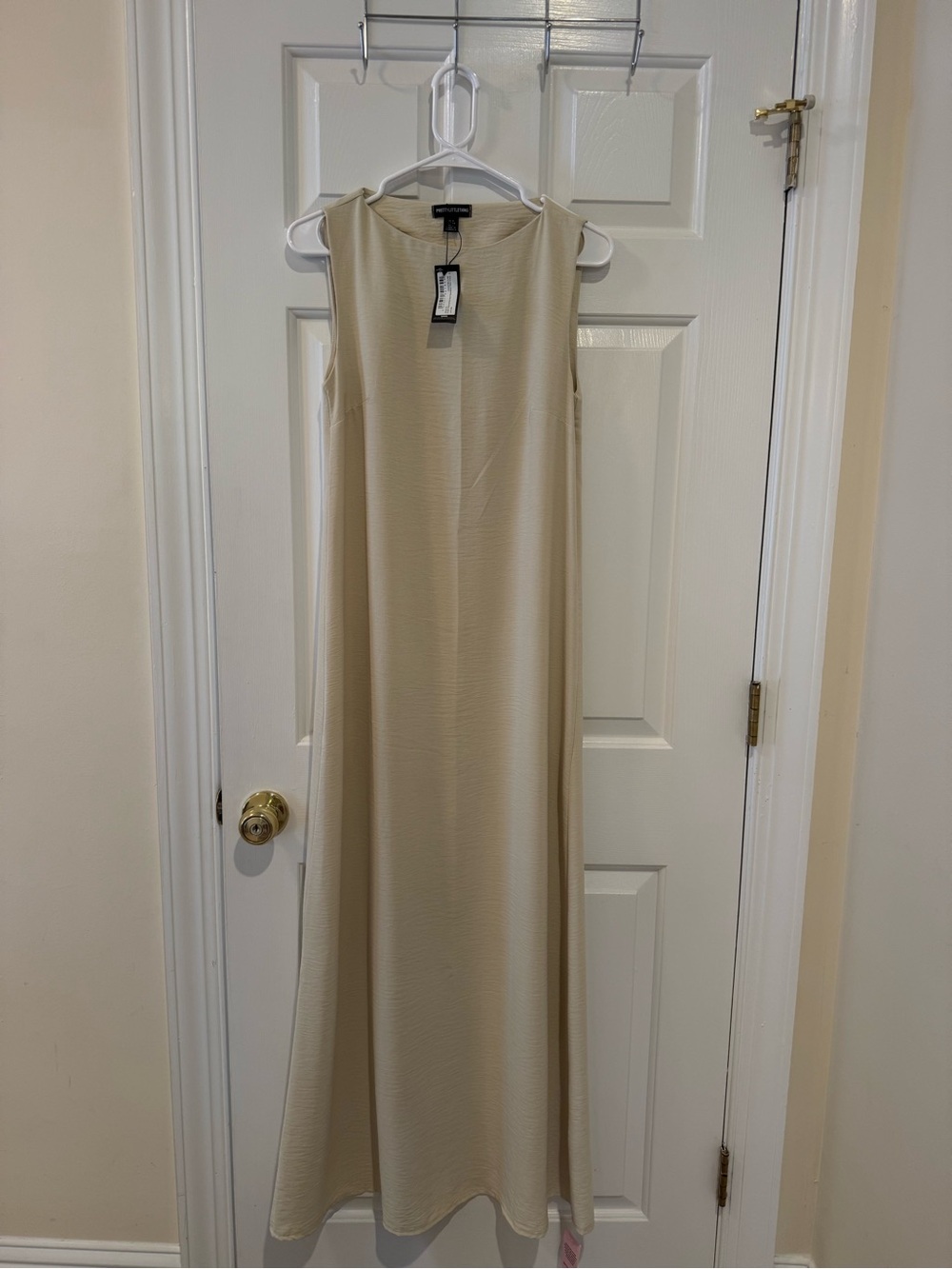 PrettyLittleThing Sleeveless Cream Maxi Dress